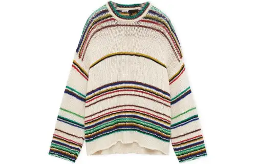 Loewe logo-patch striped jumper