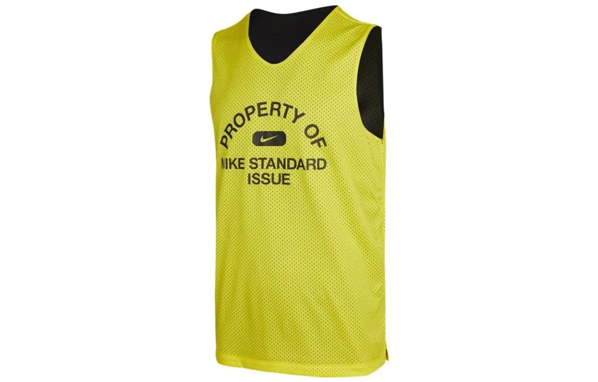 Nike Tank Tops Men's Yellow V-neck Moderate Straight Fit