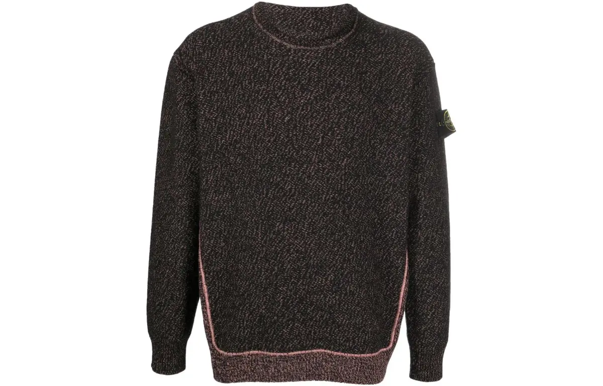 STONE ISLAND Sweaters Men's Black Crew Neck Moderate Straight Fit