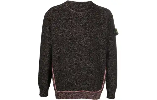 STONE ISLAND Sweaters Men's Black Crew Neck Moderate Other
