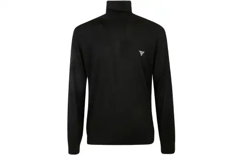 PRADA Sweaters Men's Black Turtleneck Moderate Other