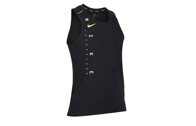 Nike MILER Tank Tops Men's Black Other