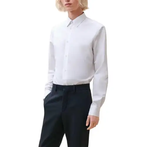 HERMES Shirts Men's White Lapel Moderate Other