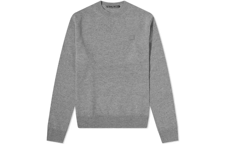 Acne Studios Face Logo Patch Crewneck Sweater