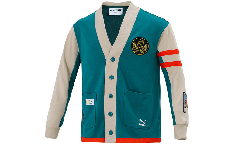 Кардиган PUMA Logo Colorblock (зеленый)