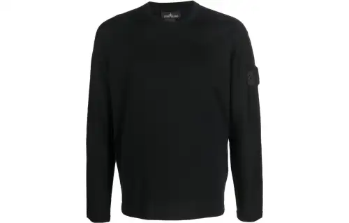 STONE ISLAND Logo-patch Long-sleeve Top