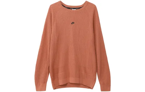 Nike Knitwear Men's Madder Root Brown Crew Neck Moderate Straight Fit