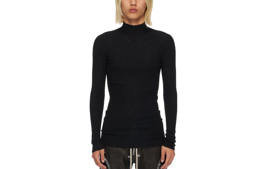 RICK OWENS Sweaters Men's Black Half Turtleneck Moderate Other