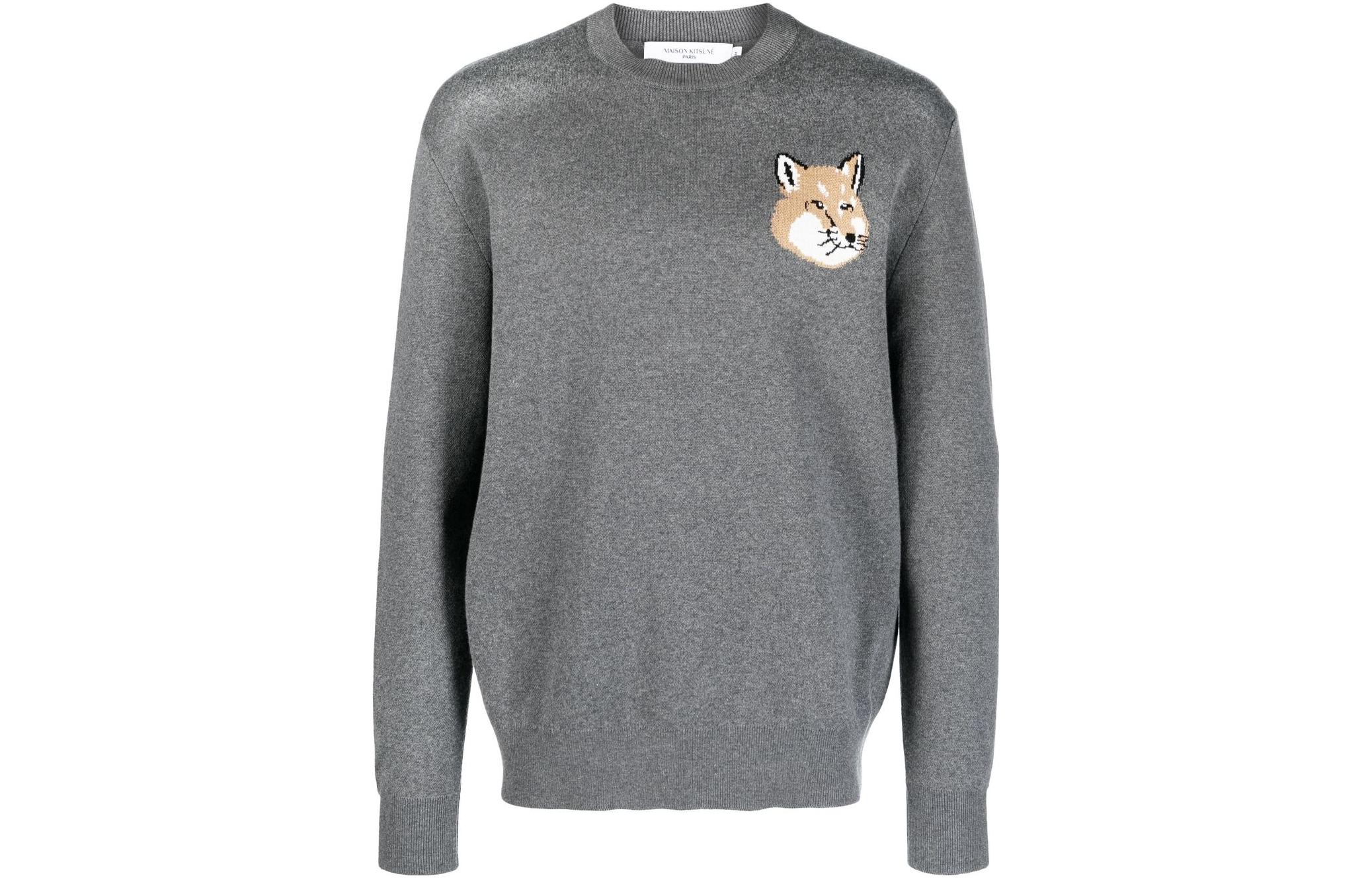 Мужской свитер Maison Kitsune Fox (серый)