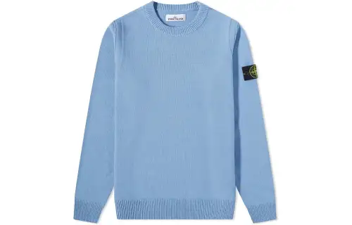 Stone Island Logo Patch Crewneck Knitted Pullover