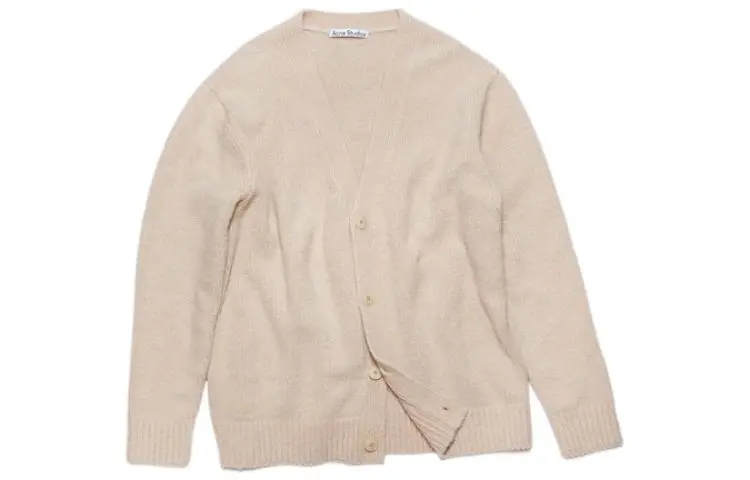 Acne Studios Sweaters Men's Beige Gray V Neck Moderate Other