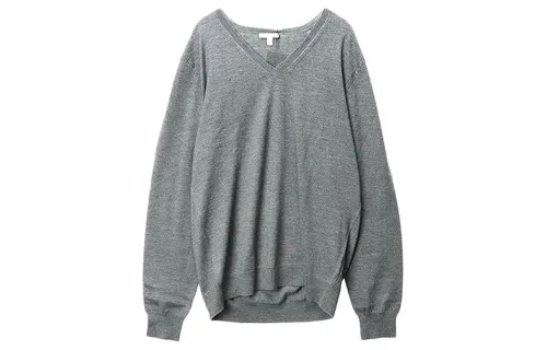 Burberry Sweaters Men's Gray V Neck Moderate Set