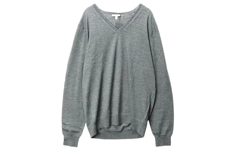 Burberry Sweaters Men's Gray V Neck Moderate Set