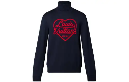 LOUIS VUITTON X Nigo Intarsia Heart Turtle Neck