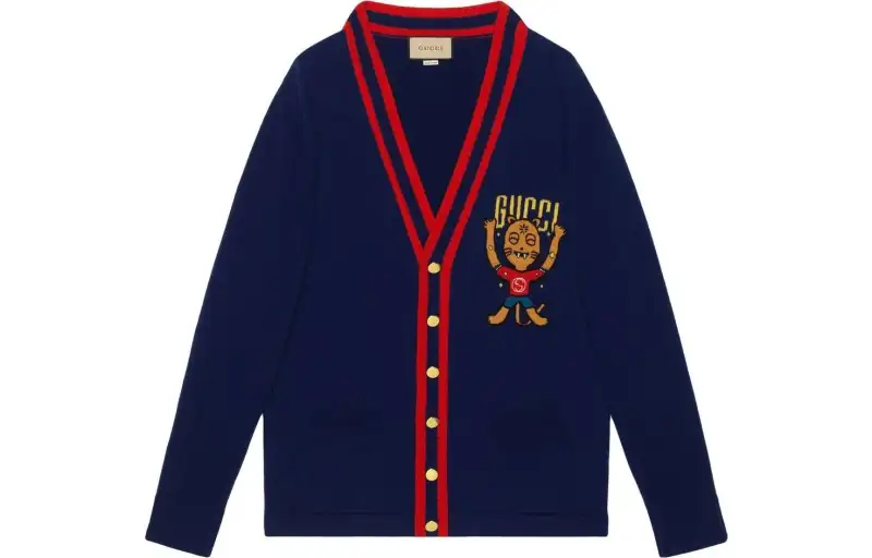 GUCCI Sweaters Men's Blue V Neck Moderate Other