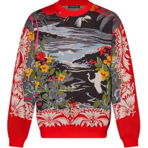 LOUIS VUITTON Jacquard Cotton Pullover