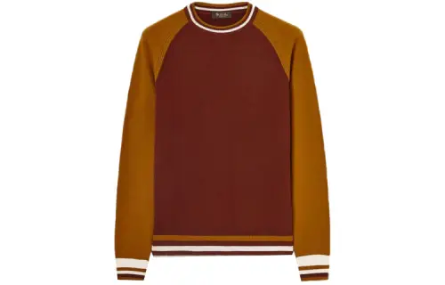 Loro Piana Cashmere Sweaters Men's Brown Crew Neck Moderate