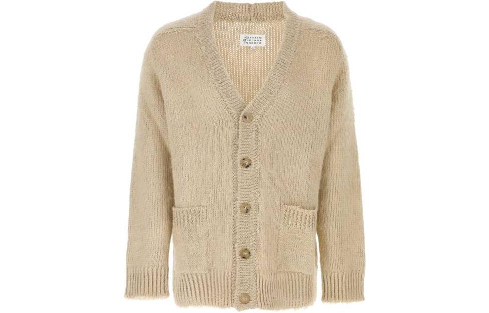 Maison Margiela V Neck Chunky Knit Cardigan