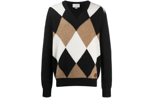 GUCCI Sweaters Men's Black V Neck Moderate Other