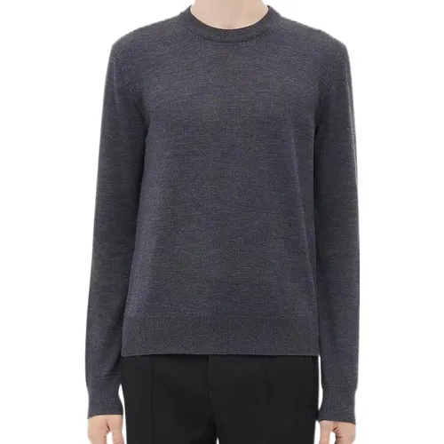 Bottega Veneta Sweaters Men's Gray Crew Neck Moderate Base Layer