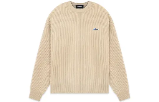 WE11DONE FW22 Cashmere Sweater Unisex Beige