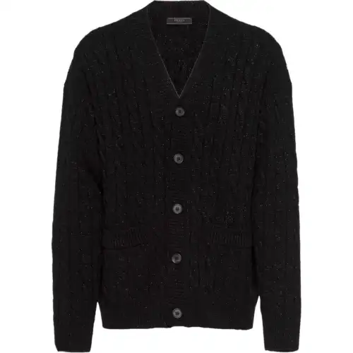 【Previous Season】metallic-threading wool-cashmere cardigan