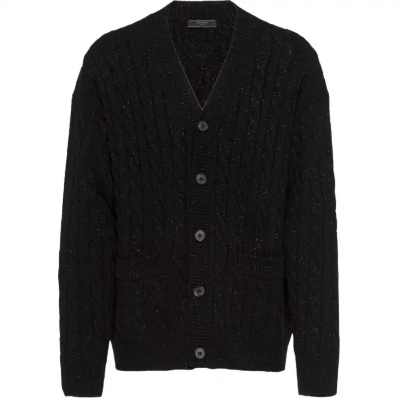 【Previous Season】metallic-threading wool-cashmere cardigan