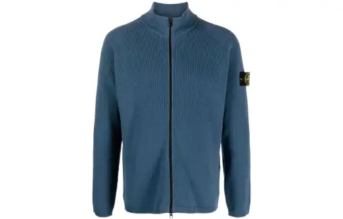 STONE ISLAND Sweaters Men's Turquoise Stand Collar Moderate