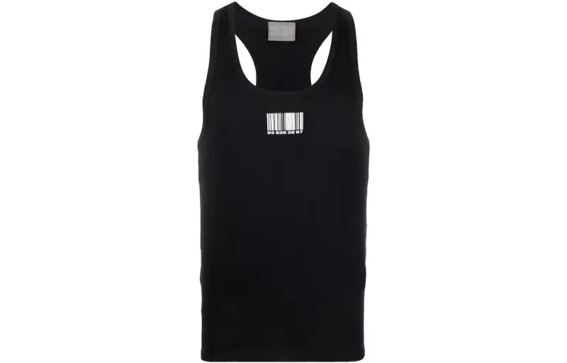 Vetements Tank Tops Unisex Black