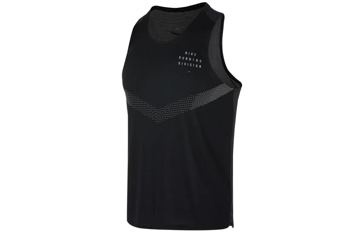 Nike Tank Tops Men's Black Crew Neck Moderate Straight Fit