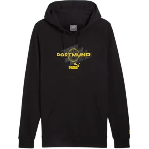 PUMA Borussia Dortmund Hoodie Men Sweatshirt Men's Black