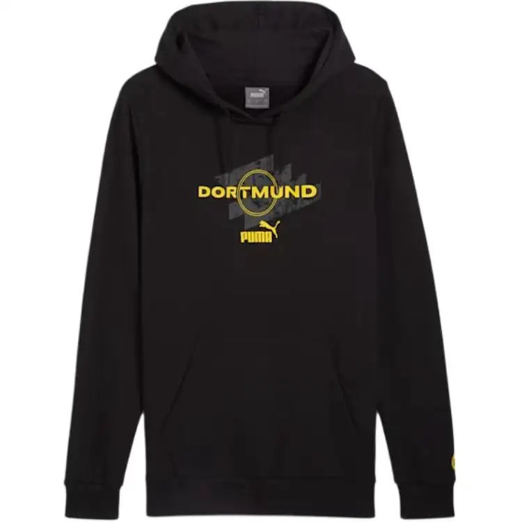 PUMA Borussia Dortmund Hoodie Men Sweatshirt Men's Black