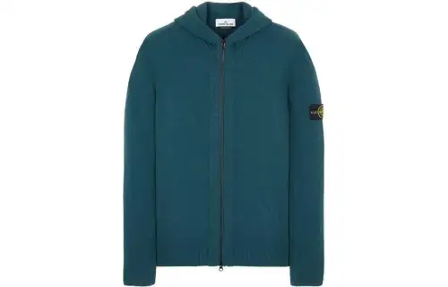 STONE ISLAND Sweaters Men's Dark Green Hooded Moderate Straight Fit