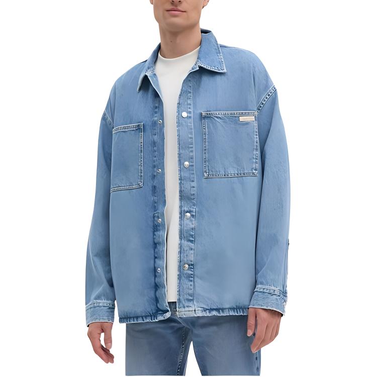 Мужская рубашка Calvin Klein Denim Shirt (синяя)