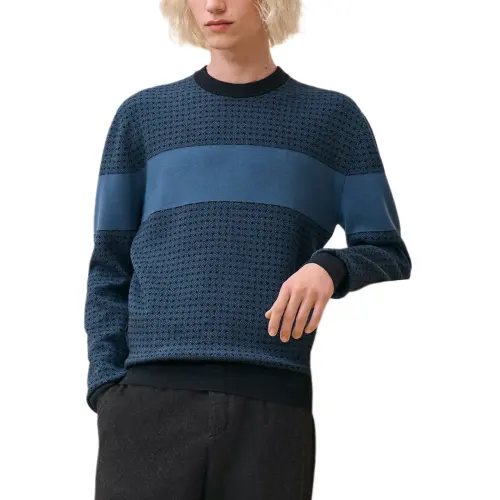 HERMES Sweater Men's Blue Tourmaline Gold