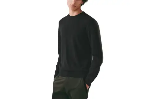 HERMES Sweaters Men's Black Crew Neck Moderate Other
