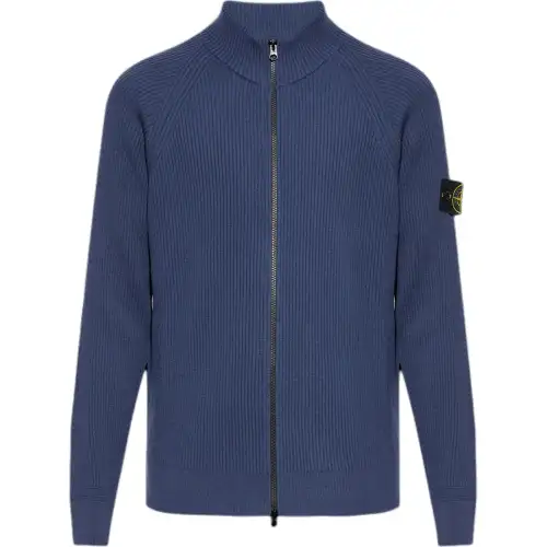 STONE ISLAND Sweaters Men's Blue Crew Neck Moderate Other