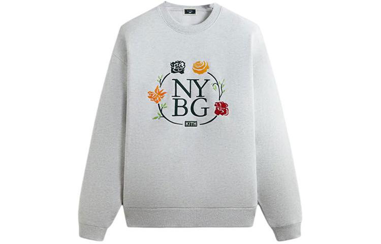 Мужской свитер KITH x New York Botanical Garden SS24 (светло-серый)