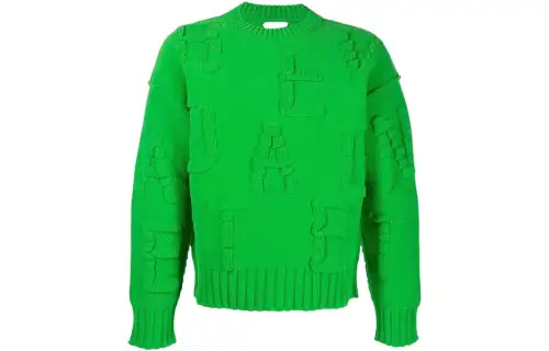 Bottega Veneta Sweaters Men's Green Crew Neck Moderate Other