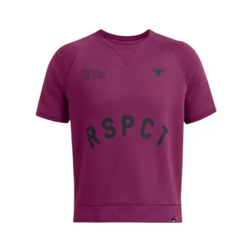 Under Armour ProjectRock Icon Fleece T Shirt Men's Rose Red