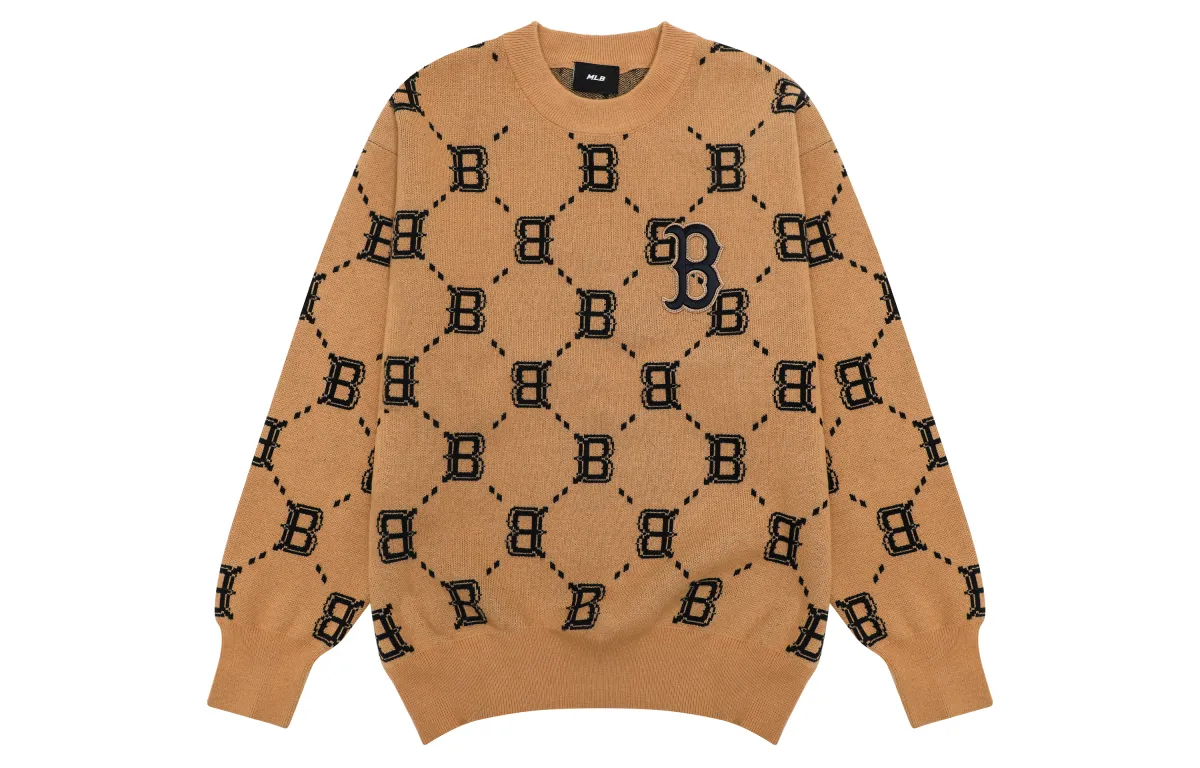 MLB FW22 Sweater Unisex Beige Yellow