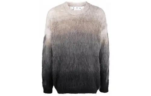OFF WHITE SS22 Sweaters Men's Gray Crew Neck Moderate Other