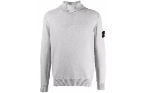 STONE ISLAND Sweaters Men's Gray Turtleneck Moderate Straight Fit