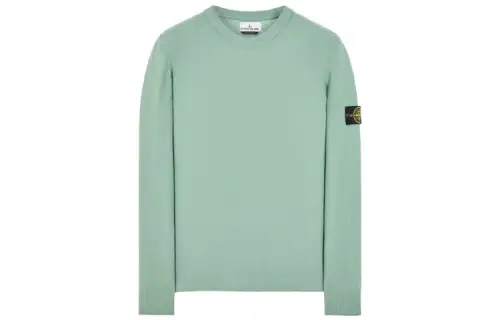 STONE ISLAND Sweaters Men's Gray Green Crew Neck Moderate Other