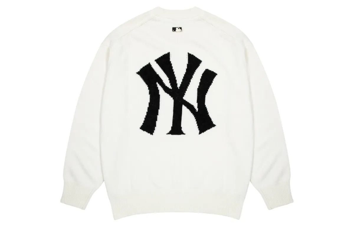 MLB New York Yankees Sweaters Unisex Cream Crew Neck Moderate Other