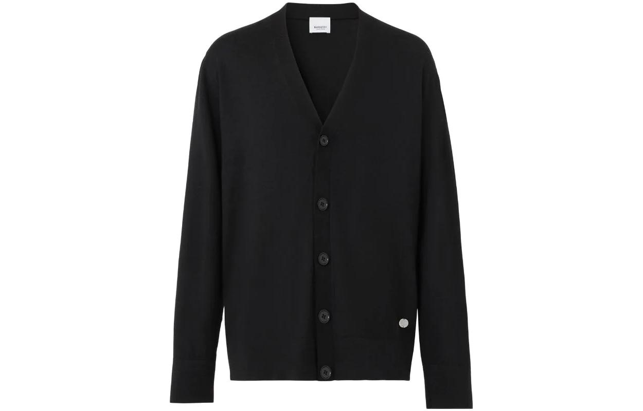 Burberry Wool And Silk V Neck Cardigan