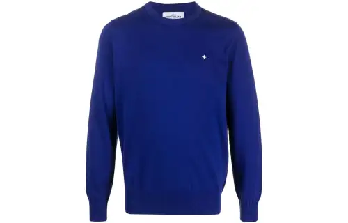 STONE ISLAND Sweaters Men's Blue Crew Neck Moderate Other