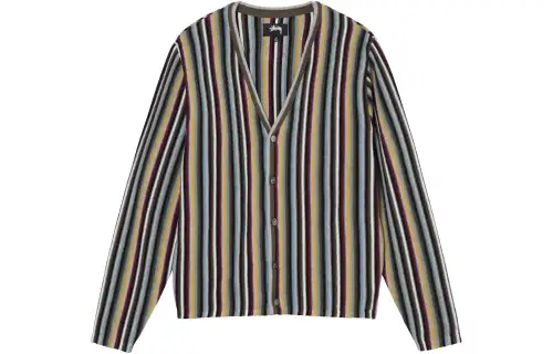 Stussy Stripe Pattern Cardigan