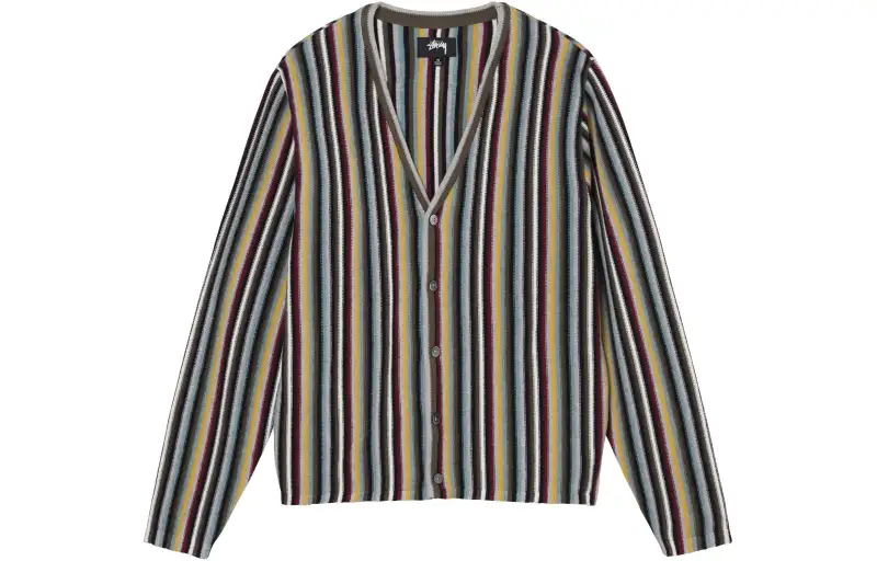 Stussy Stripe Pattern Cardigan