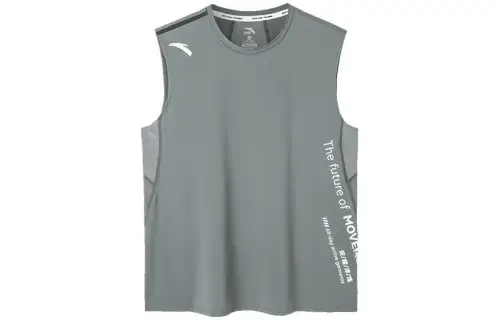 ANTA Variety Training Collection Tank Tops Men's Mud Green Crew Neck Moderate Straight Fit